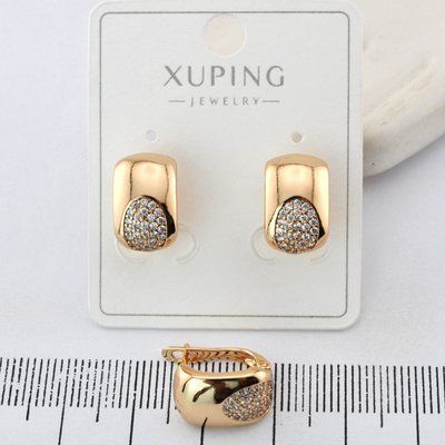 Сережки Xuping з медичного золота позолота 18К (04100) 04100 фото