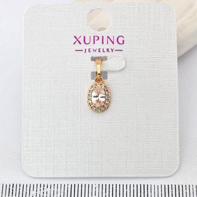 Кулон Xuping белый камень из медицинского золота позолота 18К (04442) 04442 фото