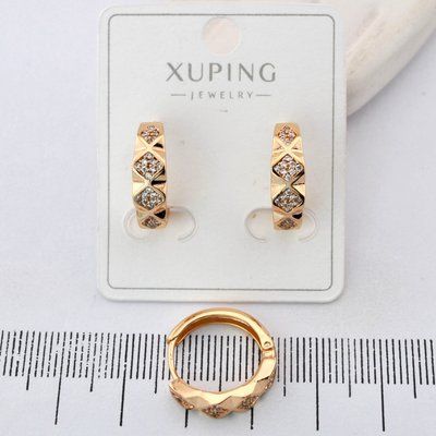 Сережки Xuping з медичного золота позолота 18К (04317) 04317 фото
