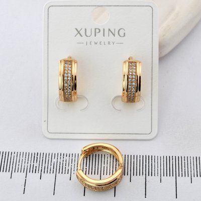 Сережки Xuping з медичного золота позолота 18К (03803) 03803 фото