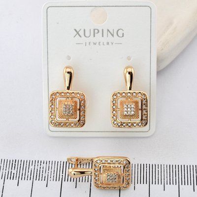 Сережки Xuping з медичного золота позолота 18К (03967) 03967 фото