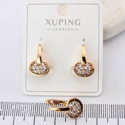 Сережки Xuping з медичного золота позолота 18К (04101) 04101 фото