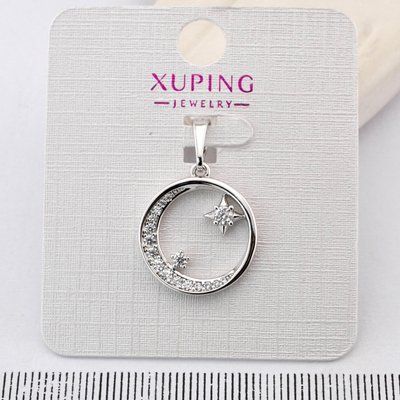 Кулон Xuping місяць з медичного золота родій (03920) 03920 фото