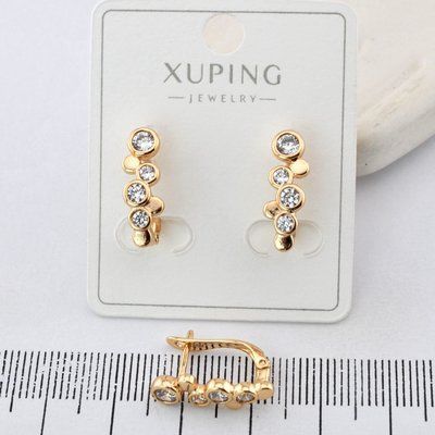 Сережки Xuping з медичного золота позолота 18К (04102) 04102 фото