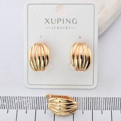 Сережки Xuping з медичного золота позолота 18К (03969) 03969 фото