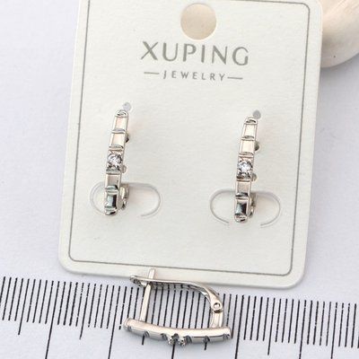 Сережки Xuping з медичного золота родій (01495) 01495 фото