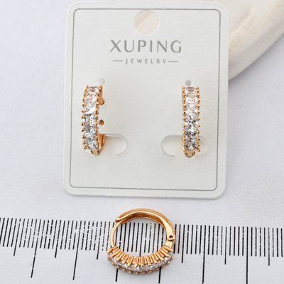 Сережки Xuping з медичного золота позолота 18К (03806) 03806 фото