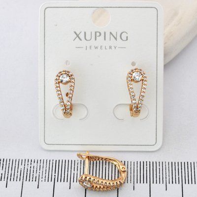 Сережки Xuping з медичного золота позолота 18К (03970) 03970 фото