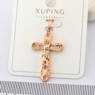 Крестик Xuping из медицинского золота позолота 18К 00911 фото