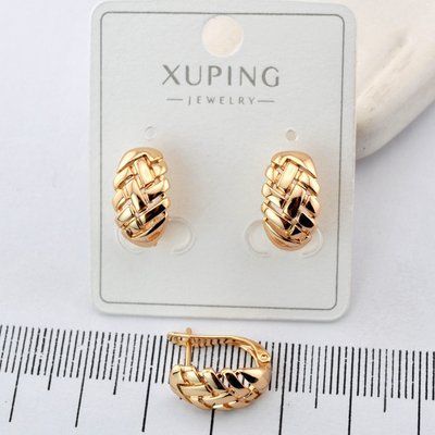 Сережки Xuping з медичного золота позолота 18К (03293) 03293 фото
