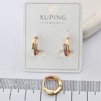 Сережки Xuping з медичного золота позолота 18К (03661) 03661 фото
