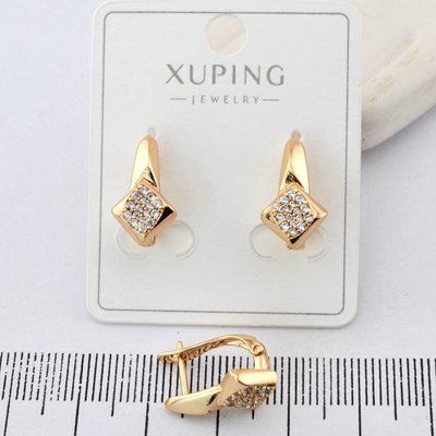 Сережки Xuping з медичного золота позолота 18К (04105) 04105 фото