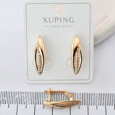 Сережки Xuping з медичного золота позолота 18К (04298) 04298 фото