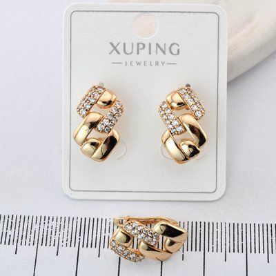 Сережки Xuping з медичного золота позолота 18К (04299) 04299 фото