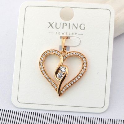 Кулон Xuping сердце из медицинского золота позолота 18К 01002 фото