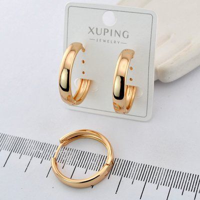 Сережки Xuping з медичного золота позолота 18К (03811) 03811 фото