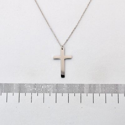 Подвеска Xuping TTM крестик 45+5 см из медицинского золота родий (03862) 03862 фото