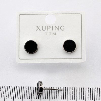 Сережки Xuping TTM цвяшки (пусети) з медичного золота родій (03893) 03893 фото