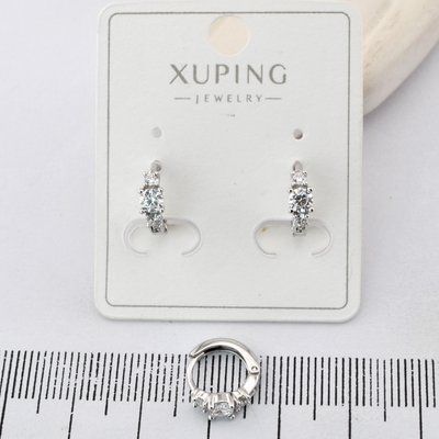 Сережки Xuping з медичного золота родій (03727) 03727 фото