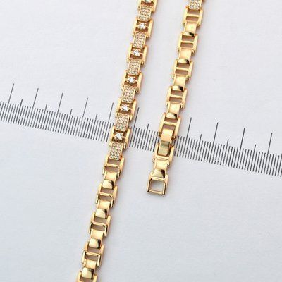 Браслет на руку 17+2 см Xuping з медичного золота позолота 18К (03467) 03467 фото