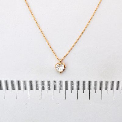 Подвеска Xuping 45+5 см сердце из медицинского золота позолота 18К (03863) 03863 фото