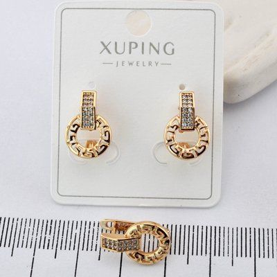 Сережки Xuping з медичного золота позолота 18К (03518) 03518 фото