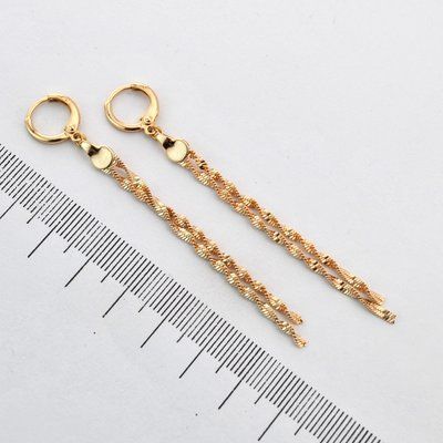 Сережки Xuping из медицинского золота позолота 18К (03667) 03667 фото