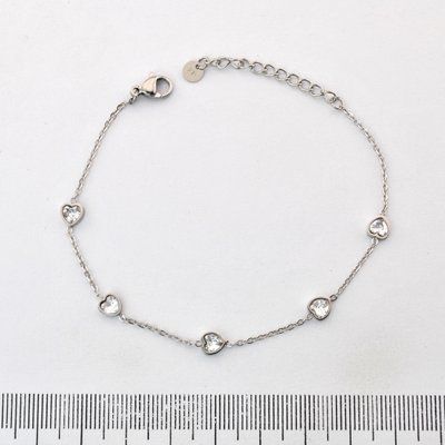 Браслет на руку 17+3 см Xuping TTM из медицинского золота родий (03865) 03865 фото
