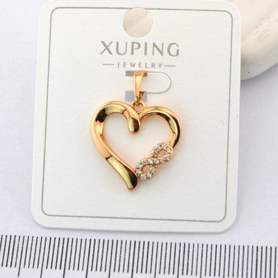 Кулон Xuping серце з медичного золота позолота 18К 01337 фото