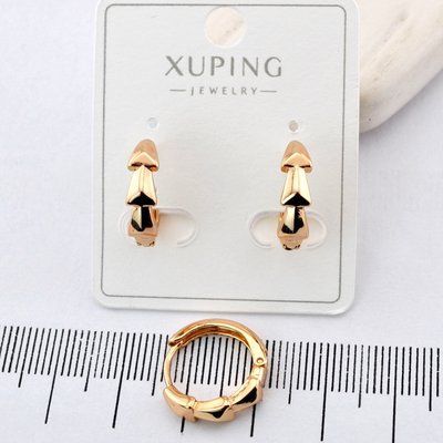 Сережки Xuping з медичного золота позолота 18К (02741) 02741 фото