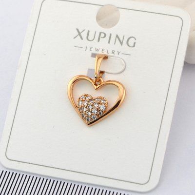 Кулон Xuping сердце из медицинского золота позолота 18К (00732) 00732 фото