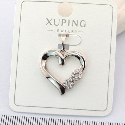Кулон Xuping серце з медичного золота родій 01338 фото