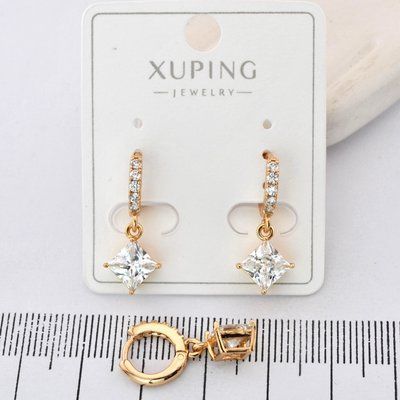 Сережки Xuping из медицинского золота позолота 18К (03981) 03981 фото