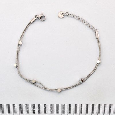 Браслет на руку 17+3 см Xuping TTM из медицинского золота родий (03868) 03868 фото