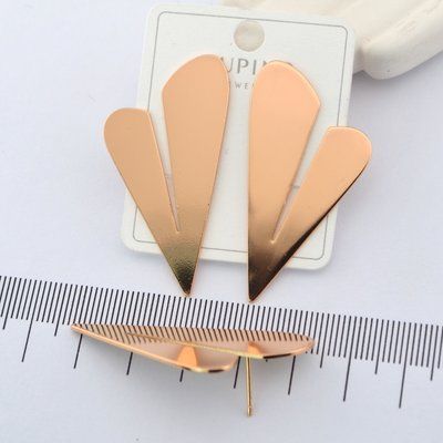 Сережки Xuping гвоздики (пусеты) сердечки из медицинского золота позолота 18К 00879 фото