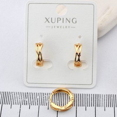 Сережки Xuping з медичного золота позолота 18К (03573) 03573 фото