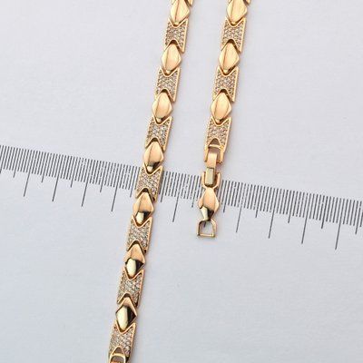 Браслет на руку 17+2 см Xuping з медичного золота позолота 18К (04117) 04117 фото
