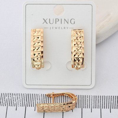Сережки Xuping з медичного золота позолота 18К (03983) 03983 фото