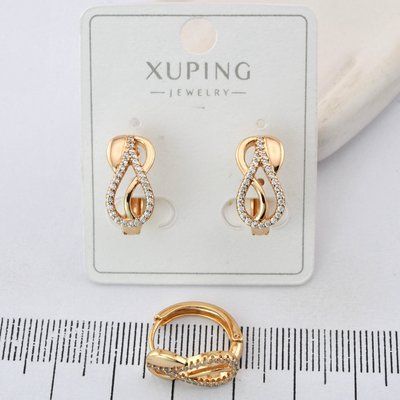 Сережки Xuping з медичного золота позолота 18К (04310) 04310 фото