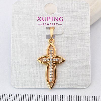 Хрестик Xuping з медичного золота позолота 18К (04019) 04019 фото