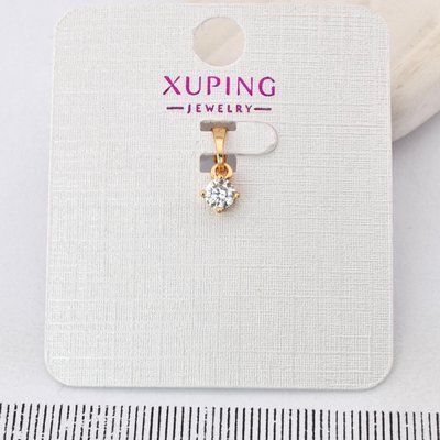 Кулон Xuping белый камень из медицинского золота позолота 18К (04163) 04163 фото