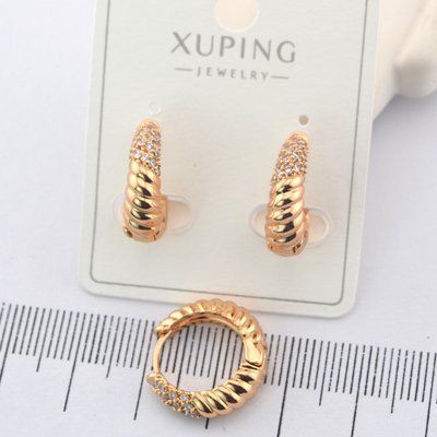 Сережки Xuping з медичного золота позолота 18К (01610) 01610 фото