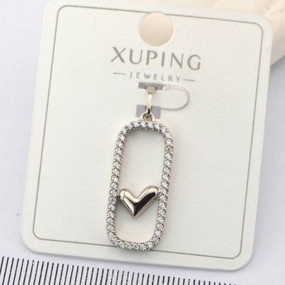 Кулон Xuping серце з медичного золота родій (01518) 01518 фото