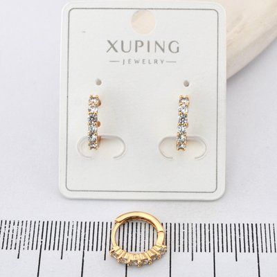 Сережки Xuping из медицинского золота позолота 18К (04027) 04027 фото