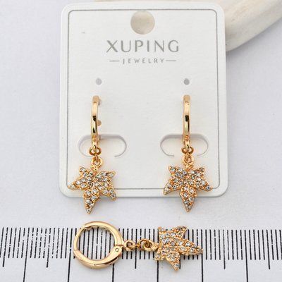 Сережки Xuping из медицинского золота позолота 18К (03987) 03987 фото