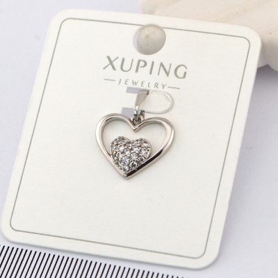 Кулон Xuping сердце из медицинского золота родий 00744 фото