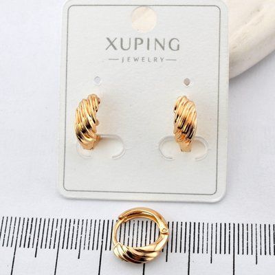 Сережки Xuping з медичного золота позолота 18К (02986) 02986 фото
