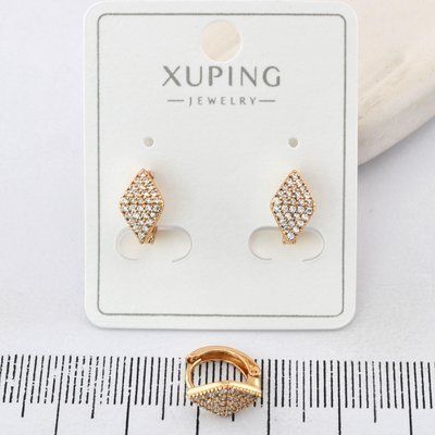 Сережки Xuping з медичного золота позолота 18К (04370) 04370 фото