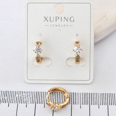 Сережки Xuping з медичного золота позолота 18К (04371) 04371 фото