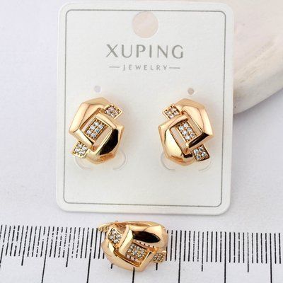 Сережки Xuping з медичного золота позолота 18К (04079) 04079 фото